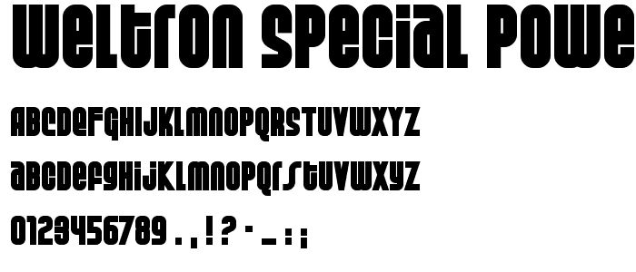Weltron Special Power font